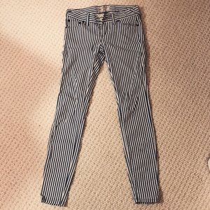 FREE PEOPLE Pinstriped Skinny Jeans